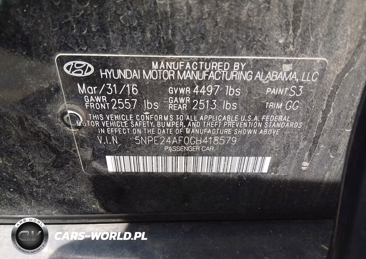 2016 Hyundai Sonata VIN:5NPE24AF0GH418579 - 9
