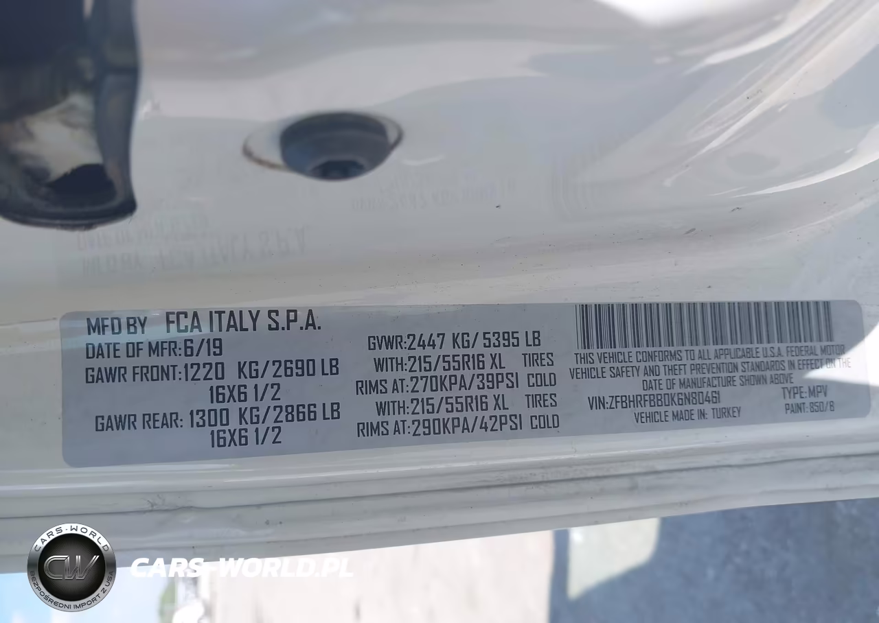 2019 Ram Promaster City Tradesman Slt VIN:ZFBHRFBB0K6N80461 - 9