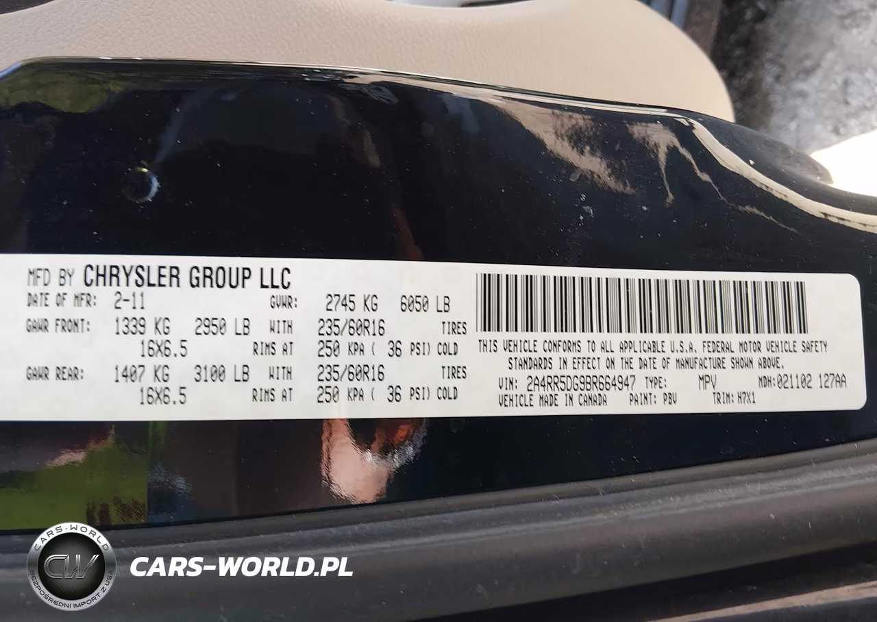 2011 Chrysler Town & Country Touring VIN:2A4RR5DG9BR664947 - 9