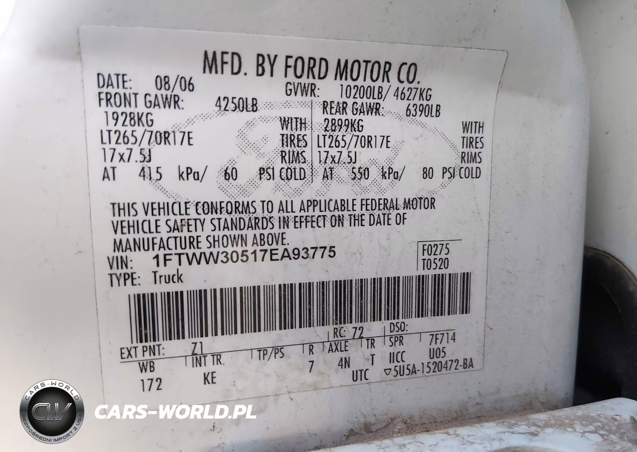 2007 Ford F-350 Lariat-Xl-Xlt VIN:1FTWW30517EA93775 - 9
