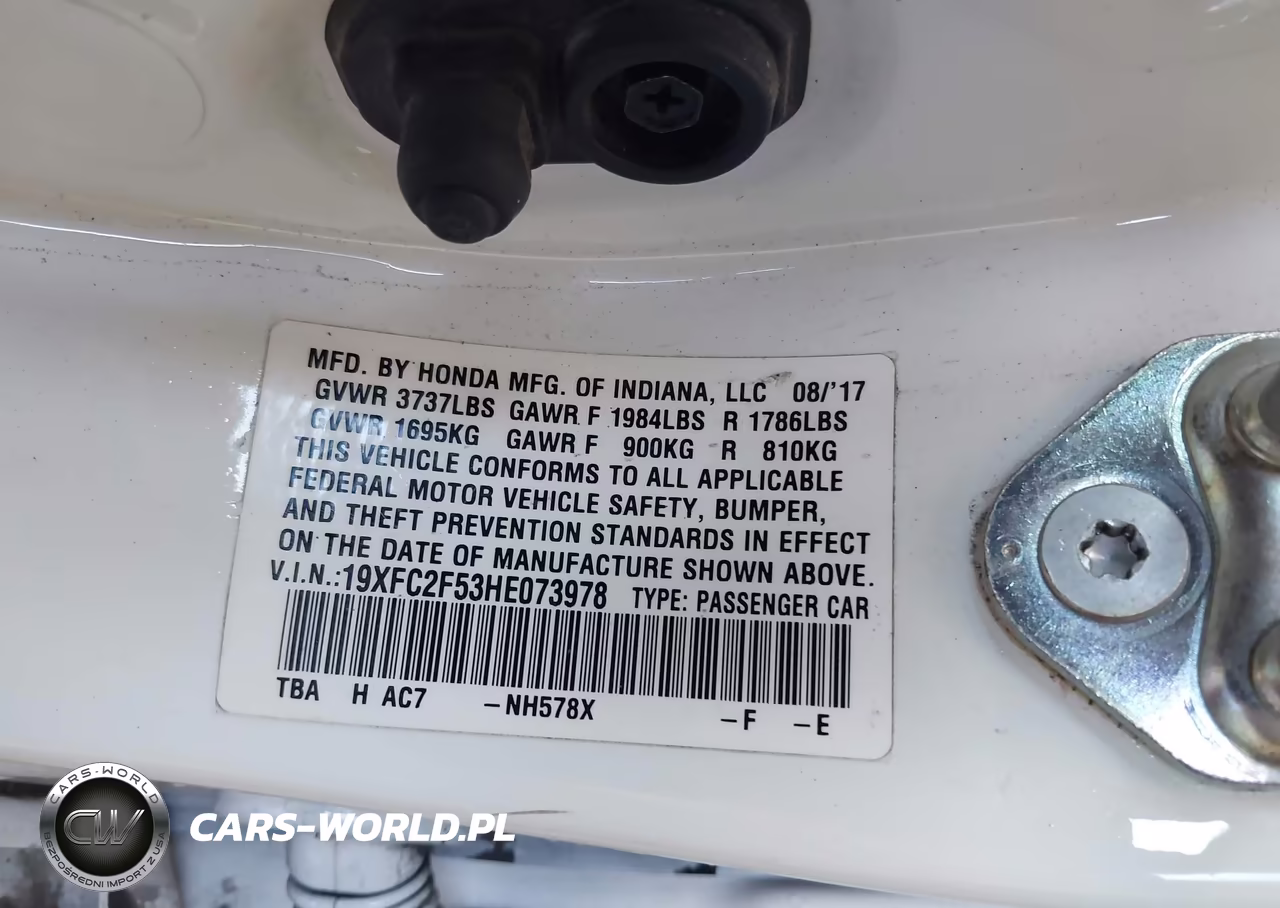 2017 Honda Civic Lx VIN:19XFC2F53HE073978 - 9