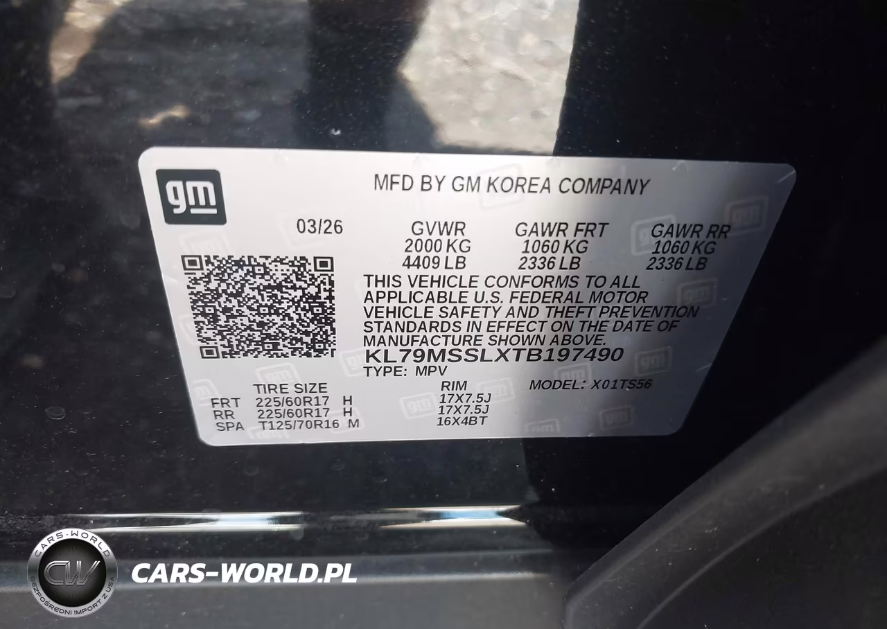 2026 Chevrolet Trailblazer Awd Activ VIN:KL79MSSLXTB197490 - 9
