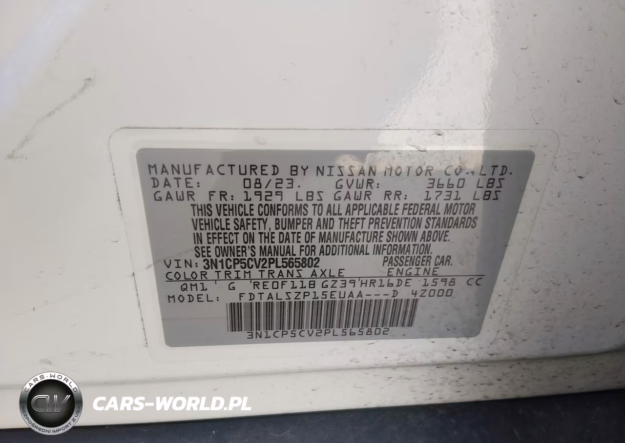 2023 Nissan Kicks Sv Xtronic Cvt VIN:3N1CP5CV2PL565802 - 9