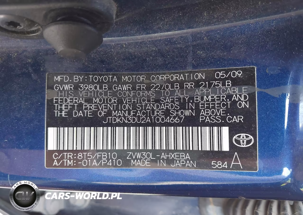 2010 Toyota Prius Iii VIN:JTDKN3DU2A1004667 - 9