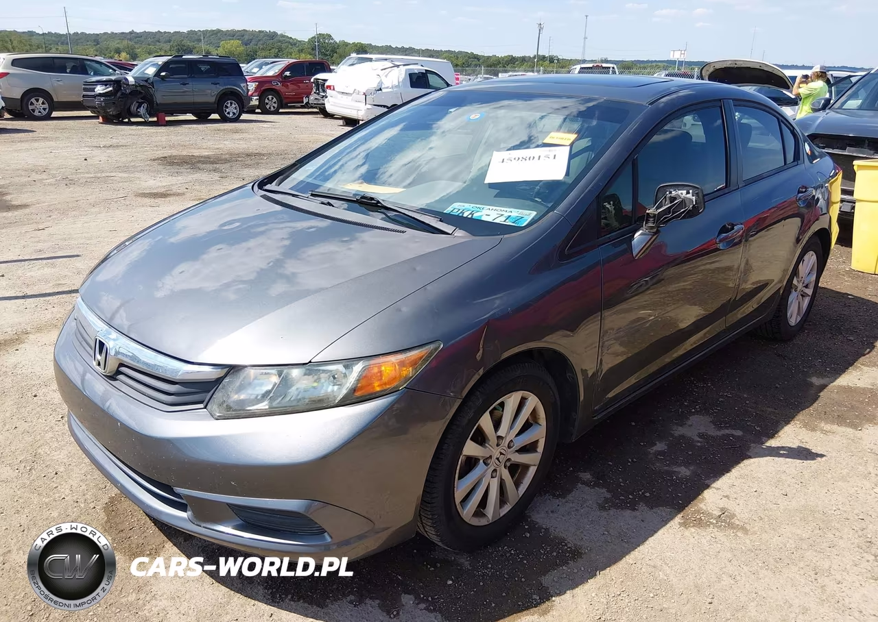 2012 Honda Civic Ex VIN:2HGFB2F84CH607887 - 2