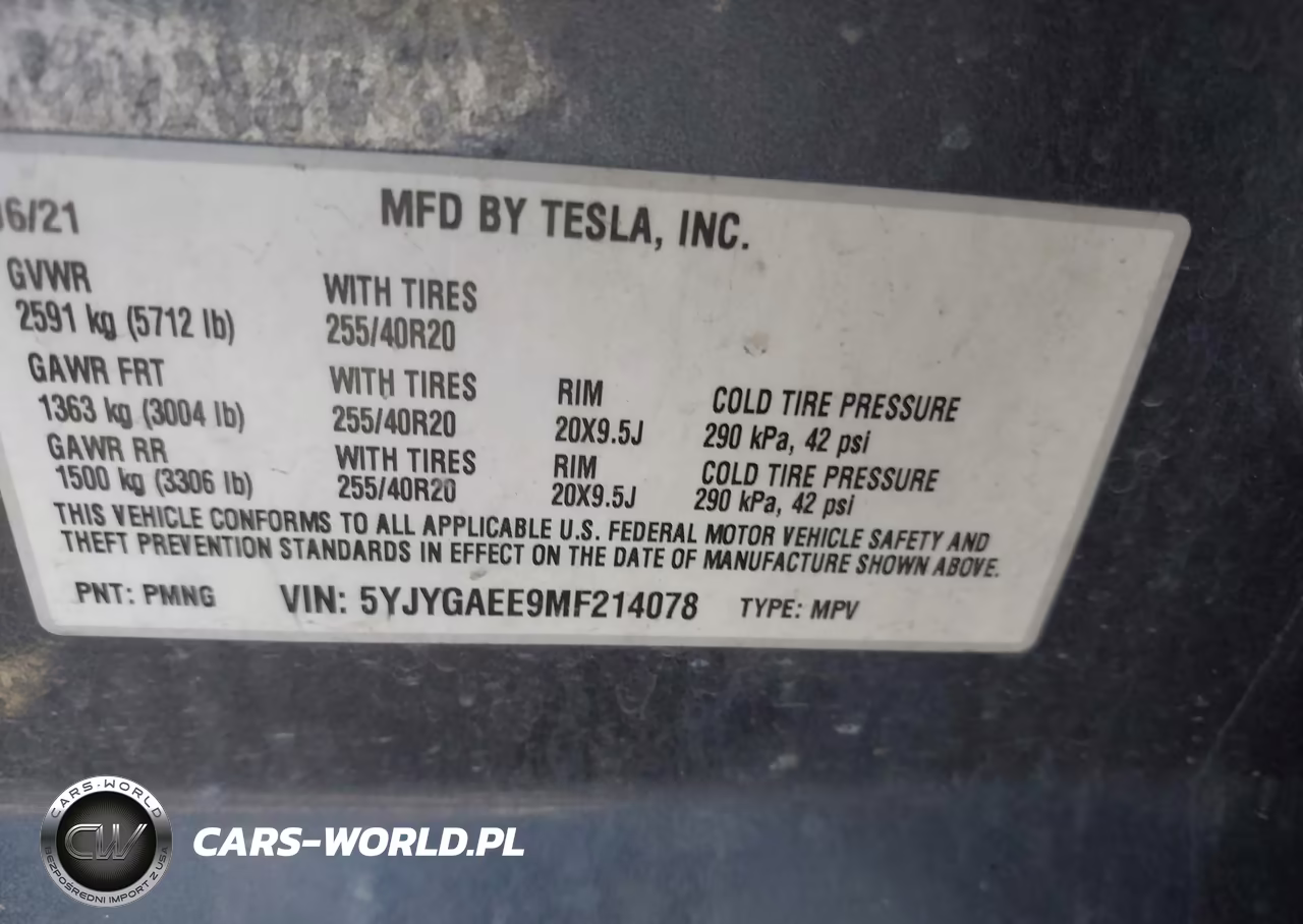 2021 Tesla Model Y Long Range Dual Motor All-Wheel Drive VIN:5YJYGAEE9MF214078 - 9