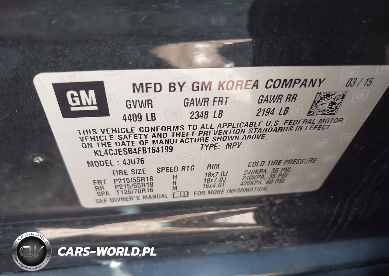 2015 Buick Encore VIN:KL4CJESB4FB164199 - 9