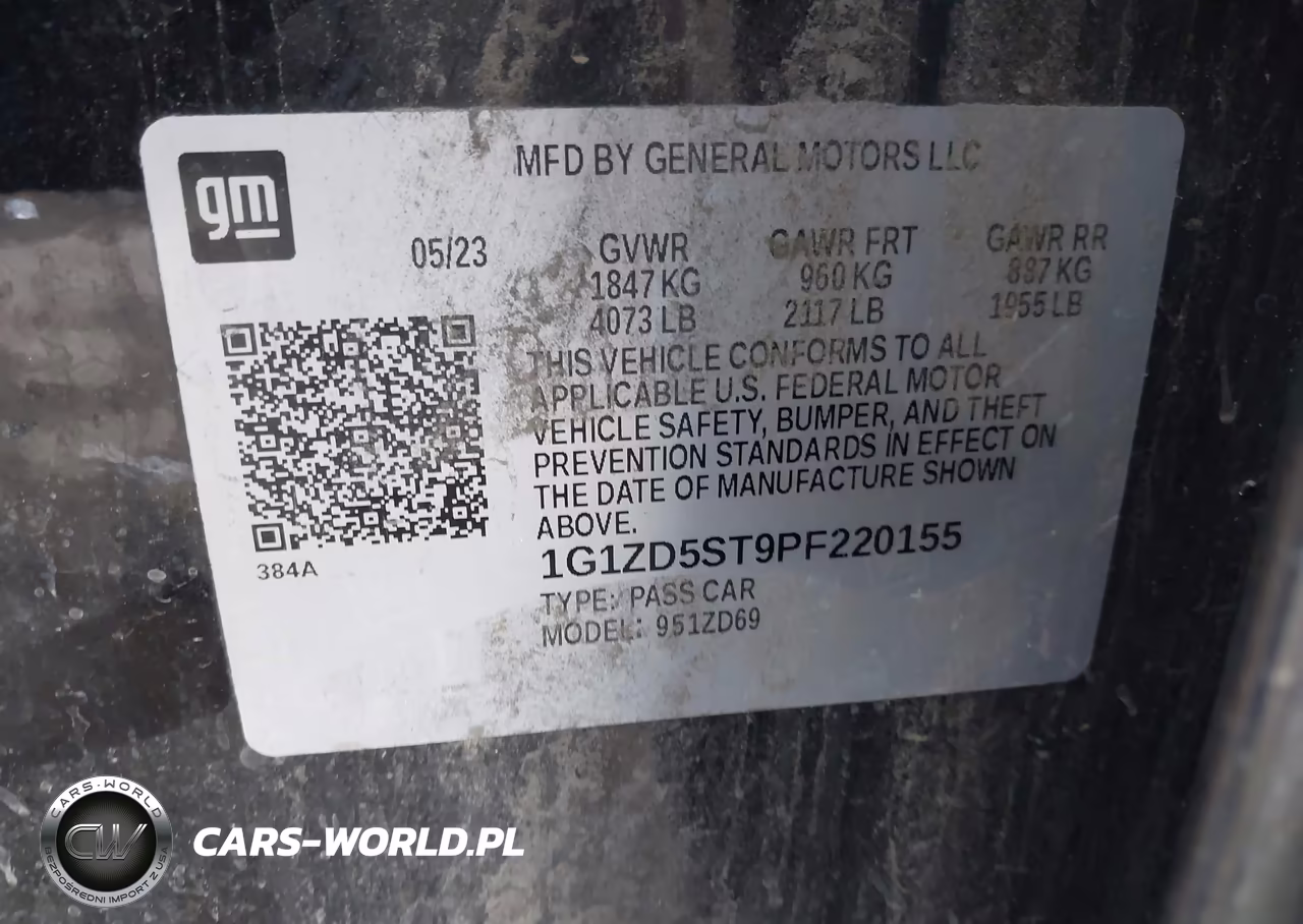 2023 Chevrolet Malibu Fwd 1Lt VIN:1G1ZD5ST9PF220155 - 9