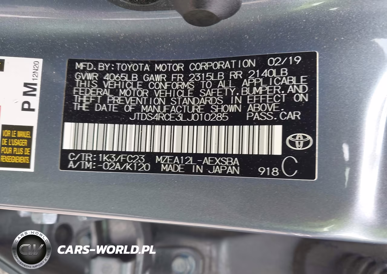 2020 Toyota Corolla Se VIN:JTDS4RCE3LJ010285 - 9