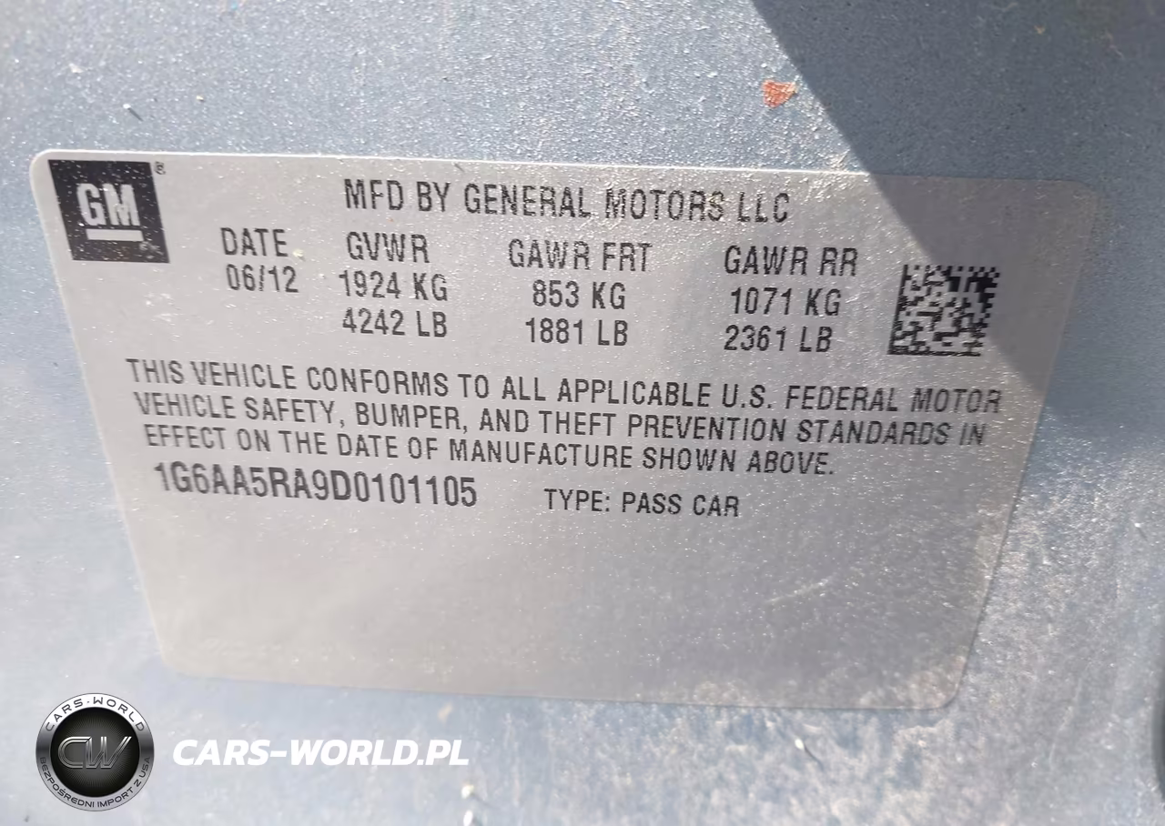 2013 Cadillac Ats Standard VIN:1G6AA5RA9D0101105 - 9