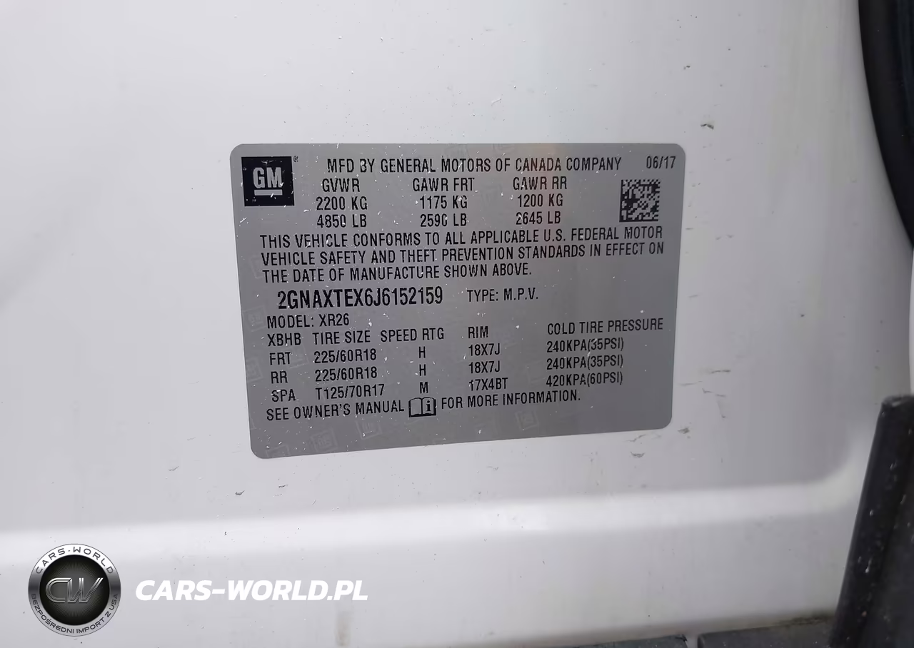 2018 Chevrolet Equinox Lt VIN:2GNAXTEX6J6152159 - 9