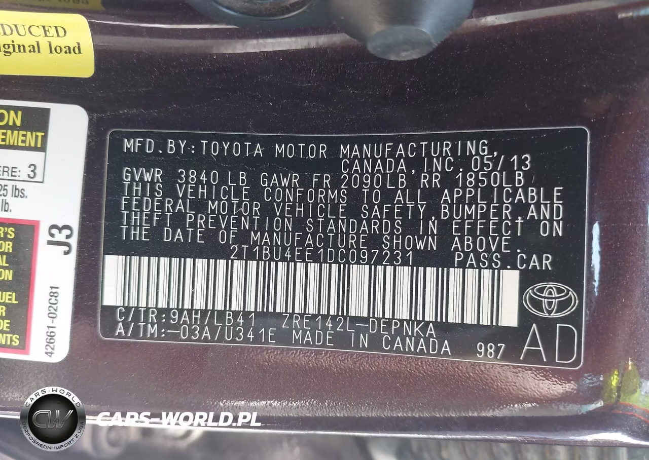 2013 Toyota Corolla Le Special Edition VIN:2T1BU4EE1DC097231 - 9