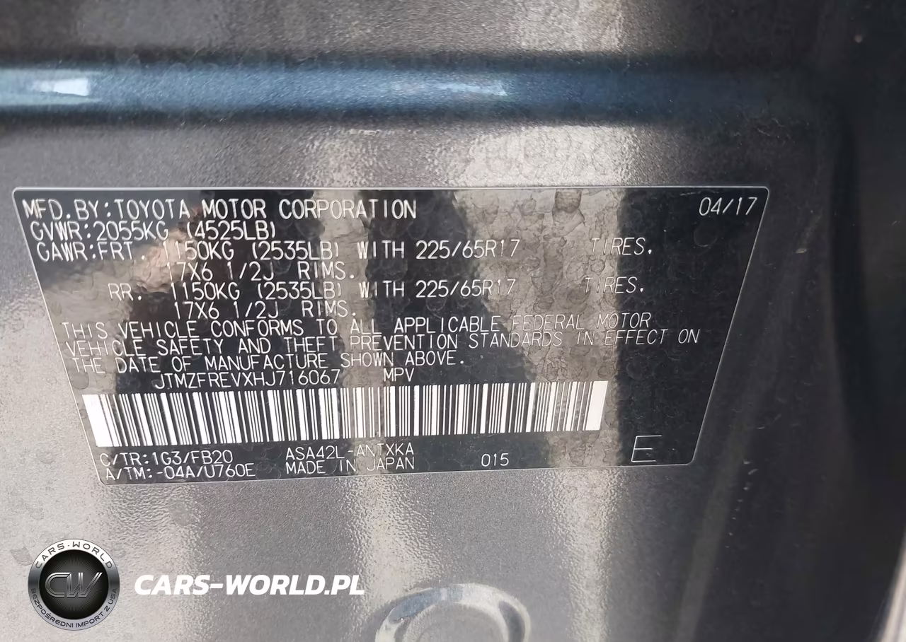 2017 Toyota Rav4 Le VIN:JTMZFREVXHJ716067 - 9