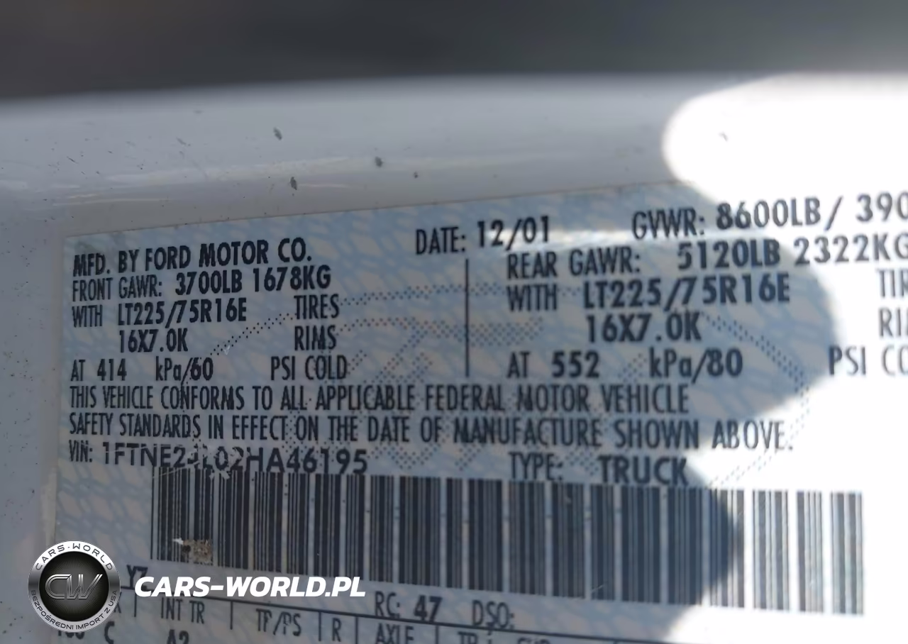 2002 Ford E-250 Commercial-Recreational VIN:1FTNE24L02HA46195 - 9