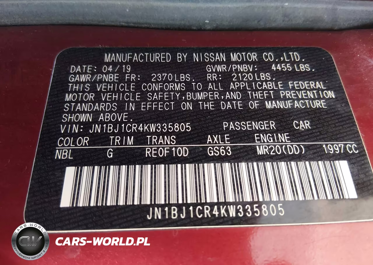 2019 Nissan Rogue Sport S VIN:JN1BJ1CR4KW335805 - 9