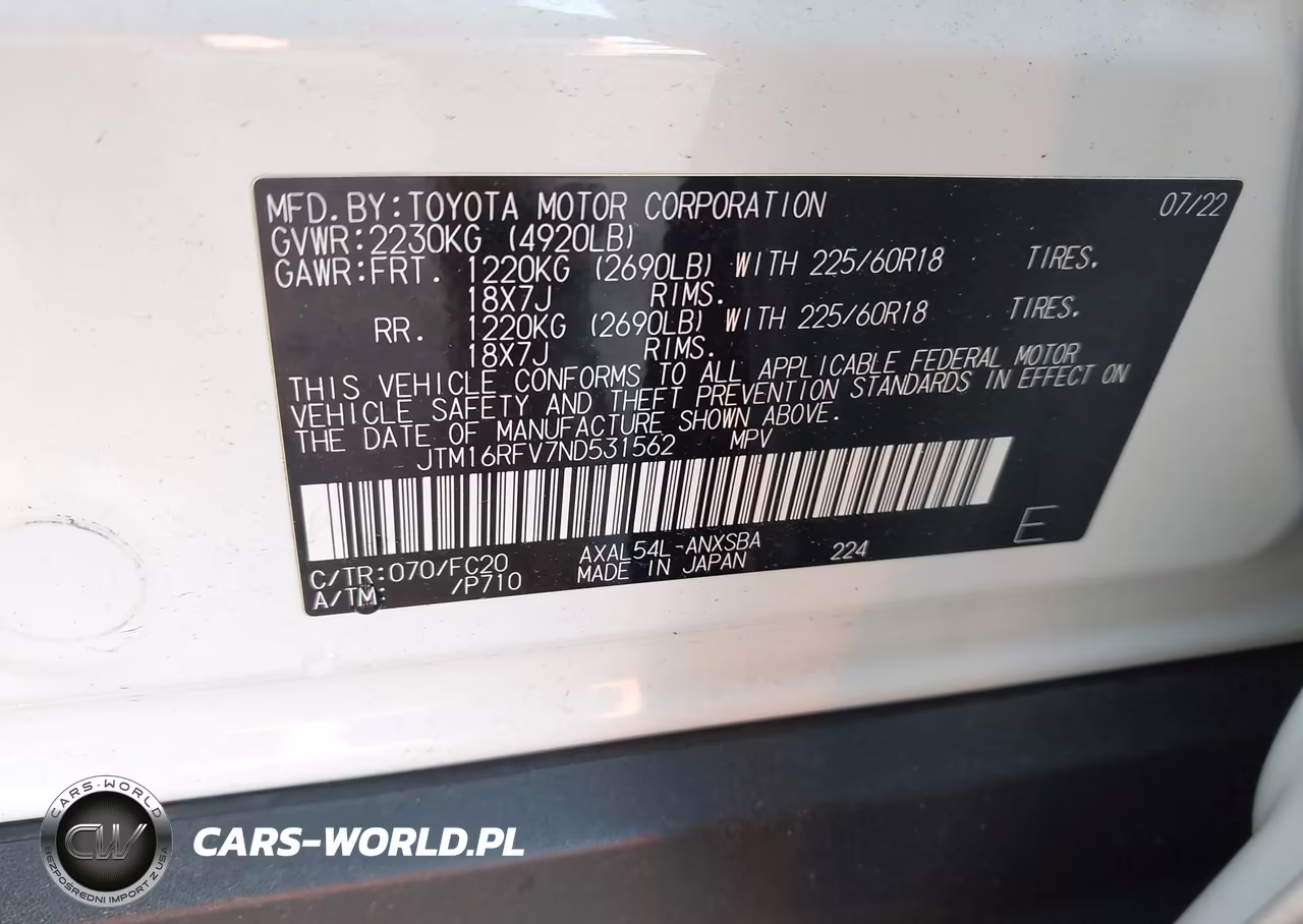 2022 Toyota Rav4 Hybrid Se VIN:JTM16RFV7ND531562 - 9