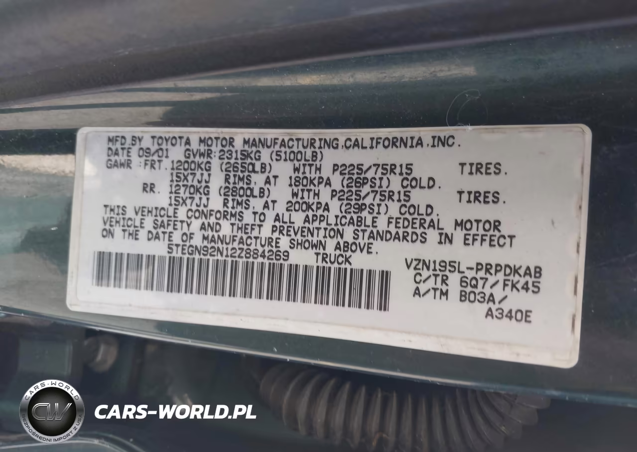 2002 Toyota Tacoma Prerunner V6 VIN:5TEGN92N12Z884269 - 9