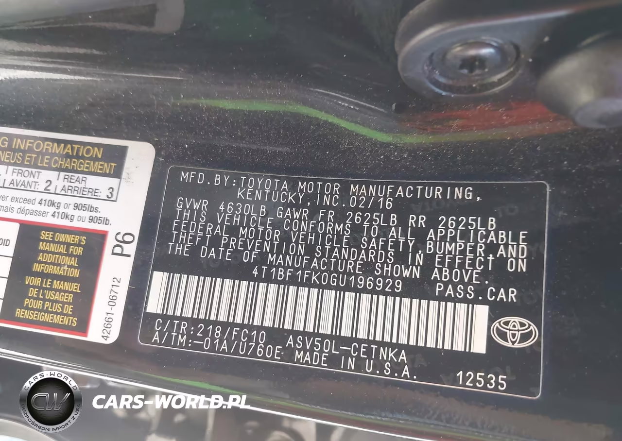2016 Toyota Camry Le VIN:4T1BF1FK0GU196929 - 9