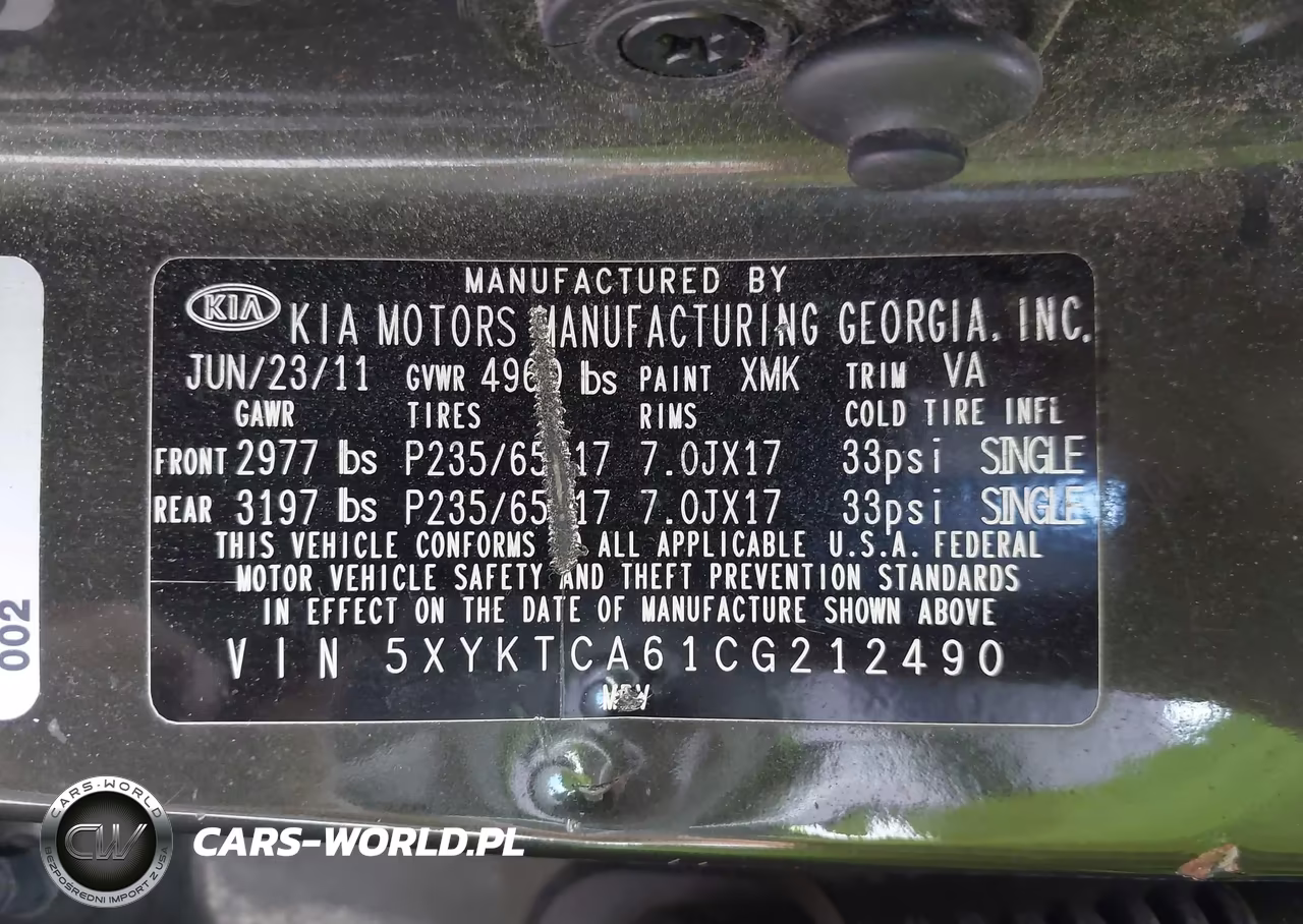 2012 Kia Sorento Lx VIN:5XYKTCA61CG212490 - 9