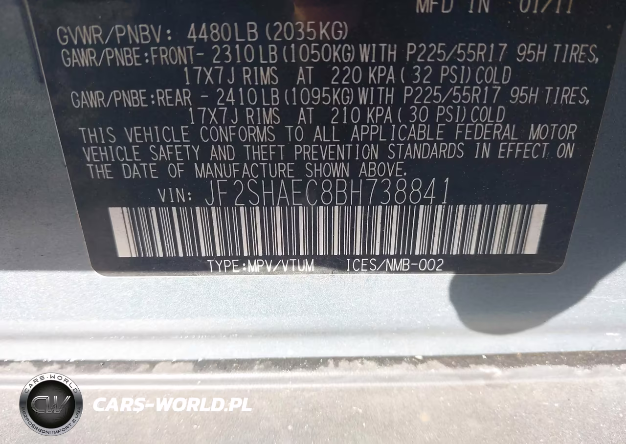 2011 Subaru Forester 2.5X Limited VIN:JF2SHAEC8BH738841 - 9
