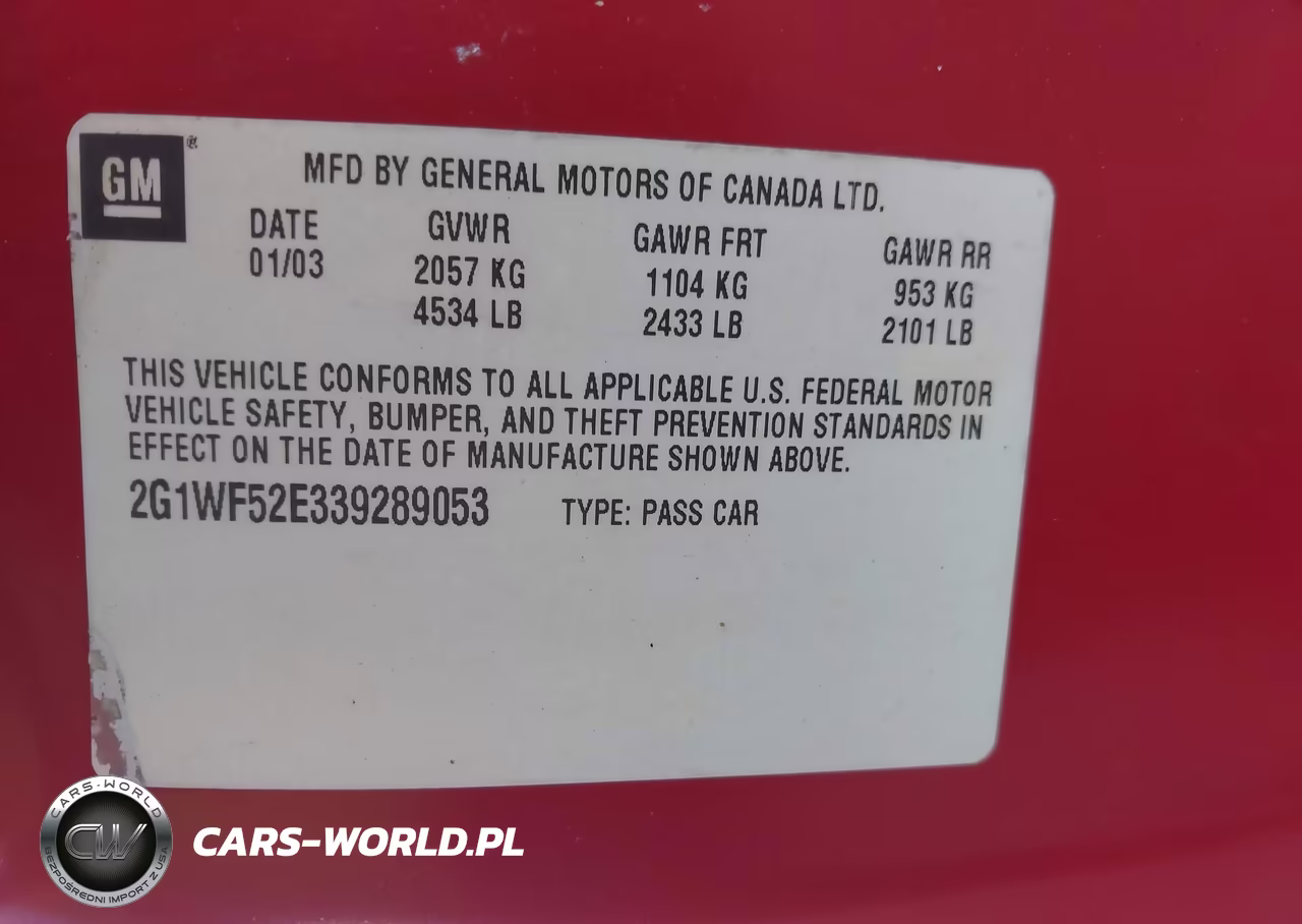 2003 Chevrolet Impala VIN:2G1WF52E339289053 - 9