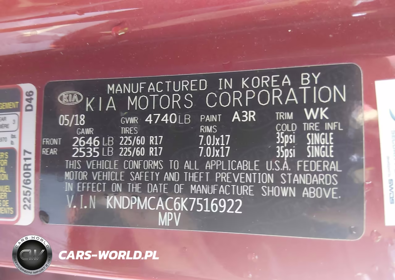 2019 Kia Sportage Lx VIN:KNDPMCAC6K7516922 - 9