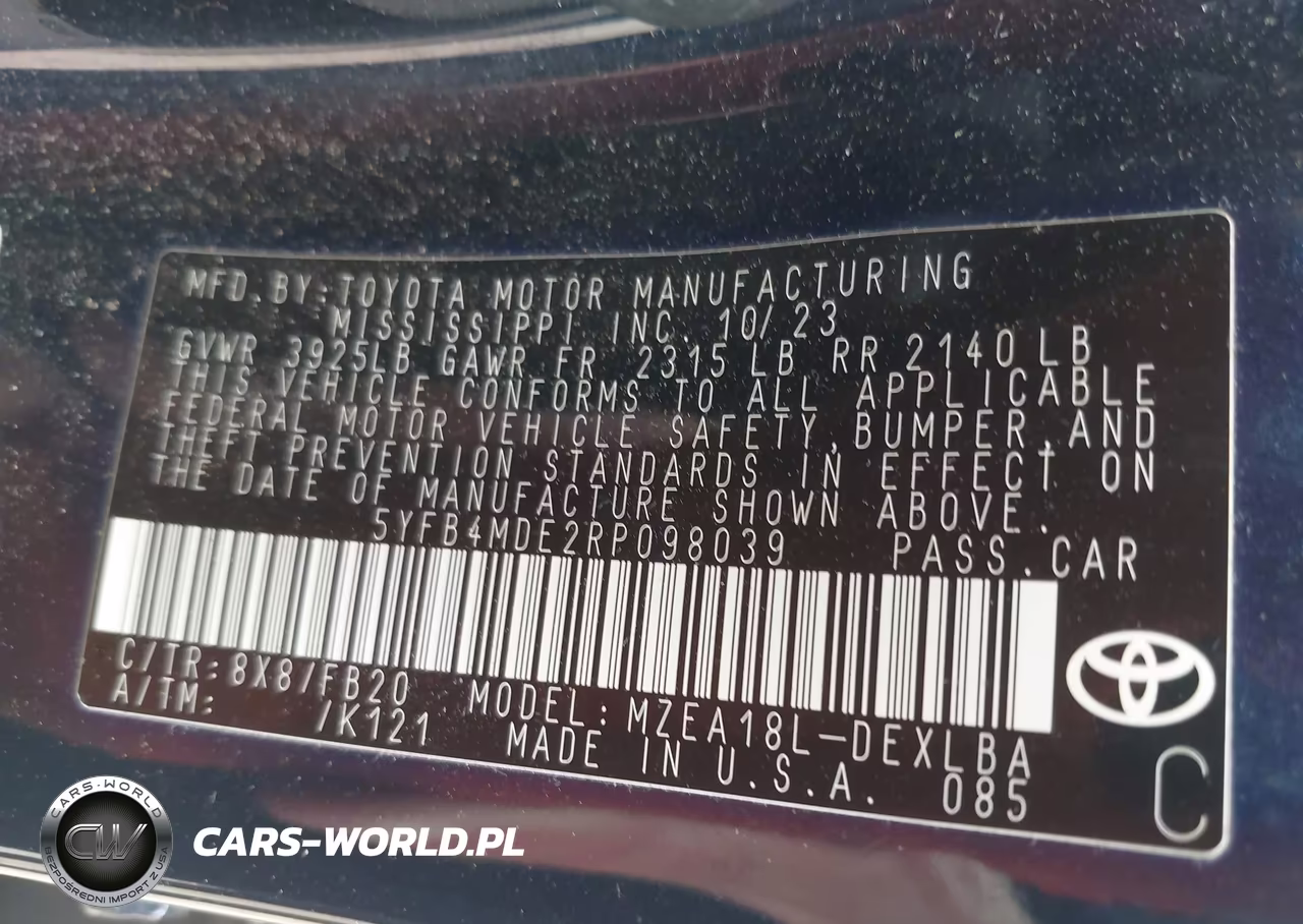 2024 Toyota Corolla Le VIN:5YFB4MDE2RP098039 - 9