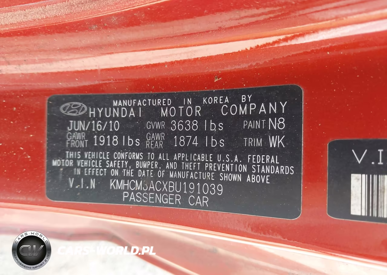2011 Hyundai Accent Gs VIN:KMHCM3ACXBU191039 - 9
