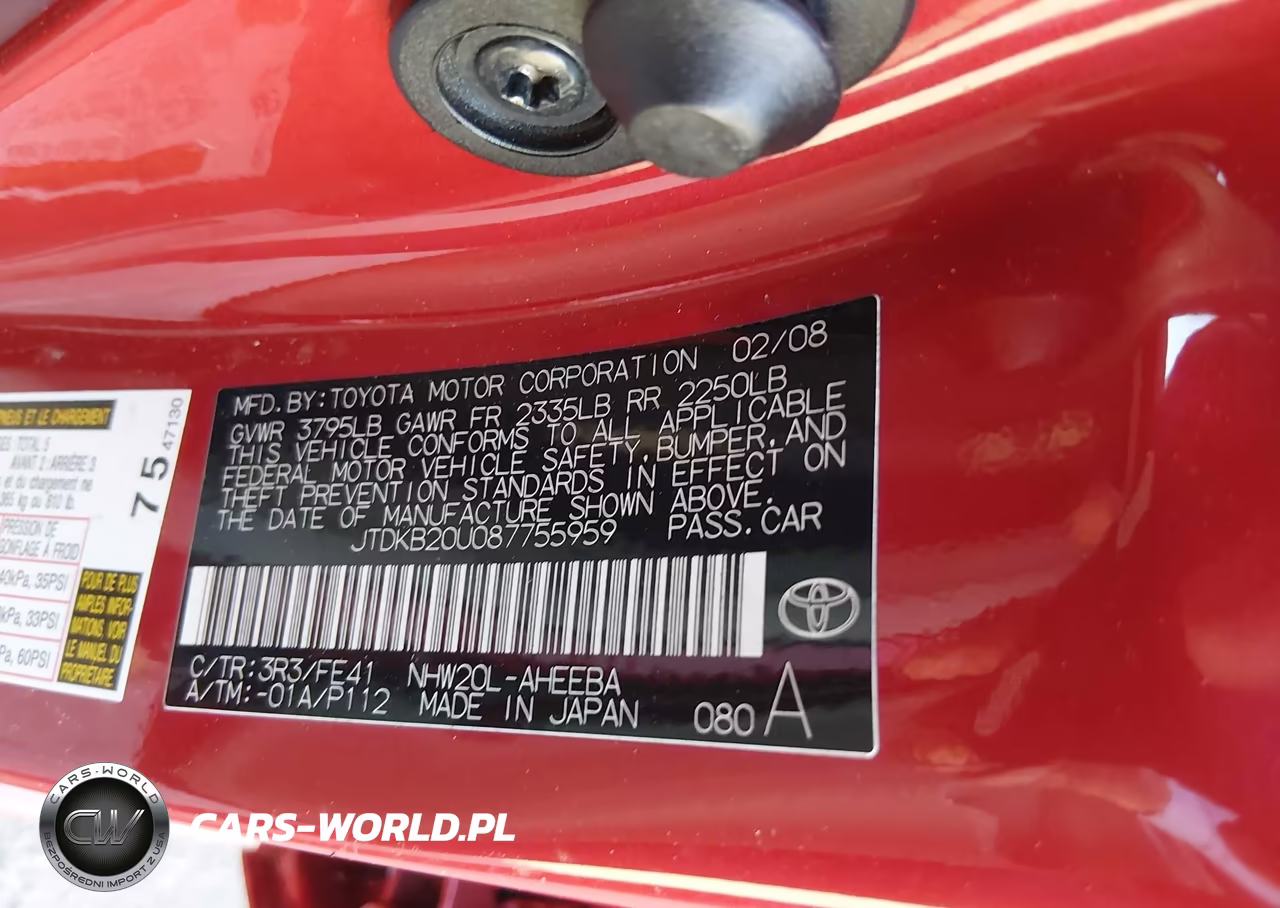2008 Toyota Prius VIN:JTDKB20U087755959 - 9