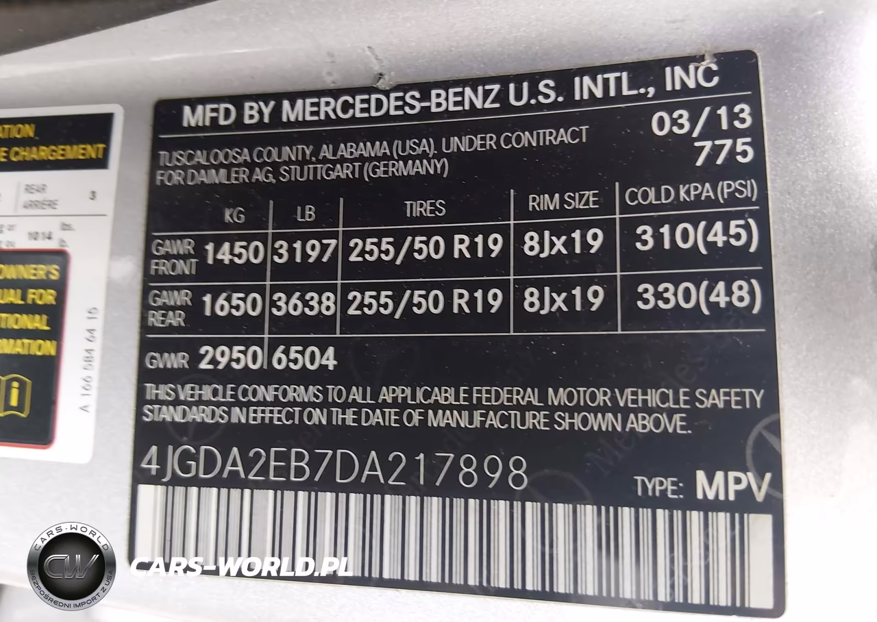 2013 Mercedes-Benz Ml 350 Bluetec 4Matic VIN:4JGDA2EB7DA217898 - 9