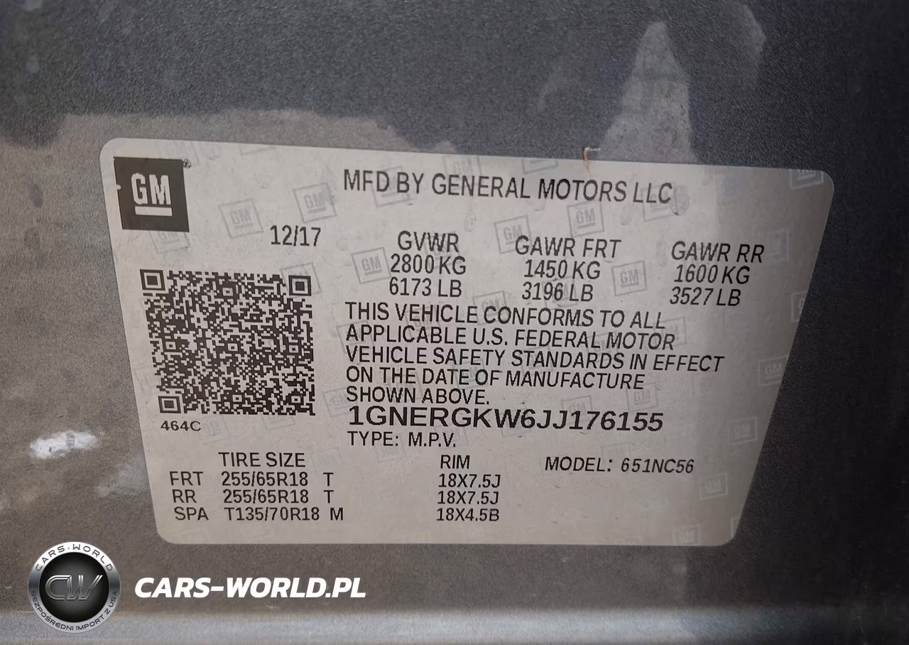 2018 Chevrolet Traverse Lt Cloth VIN:1GNERGKW6JJ176155 - 9