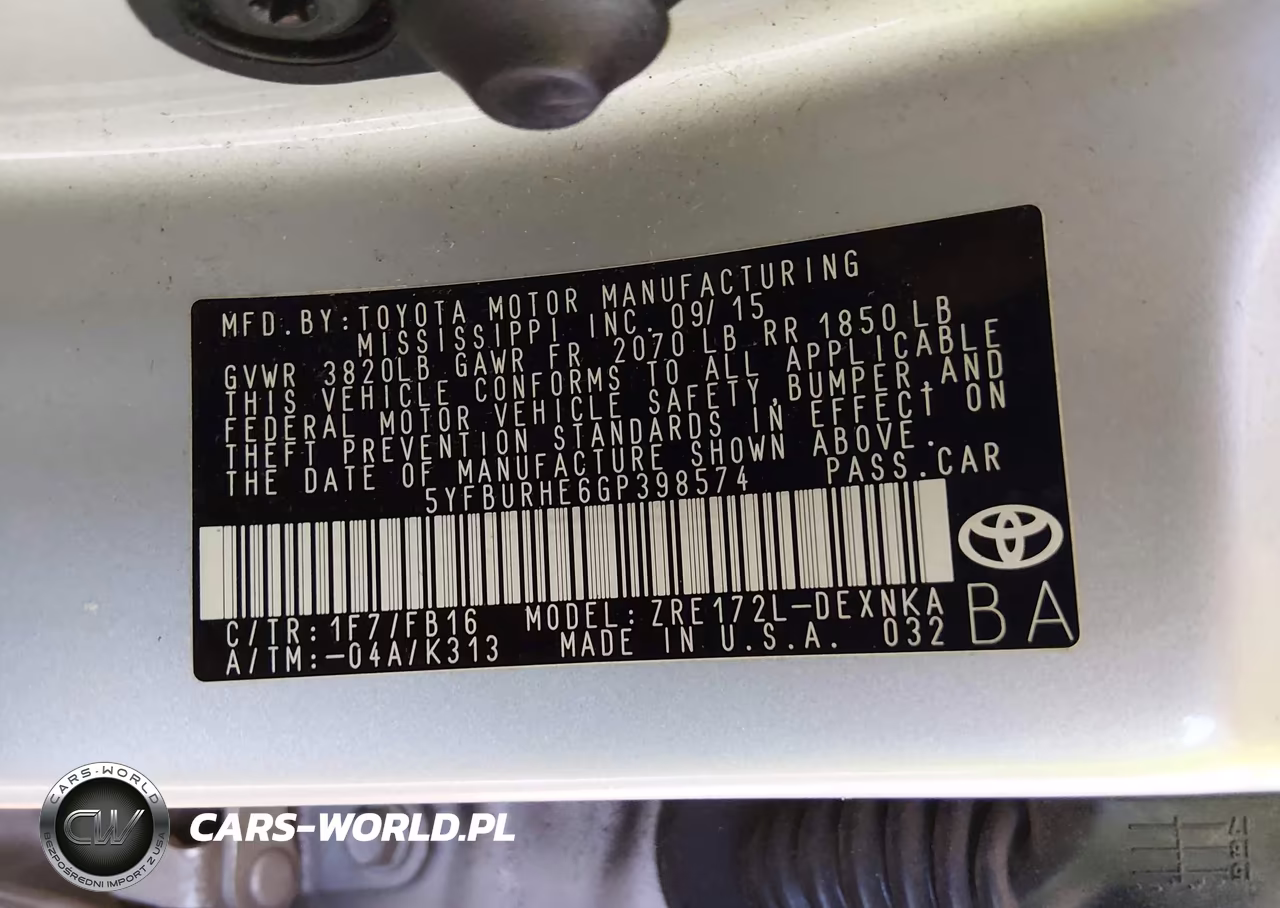 2016 Toyota Corolla Le VIN:5YFBURHE6GP398574 - 9