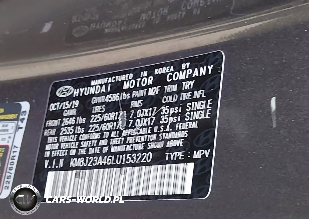 2020 Hyundai Tucson Se VIN:KM8J23A46LU153220 - 9