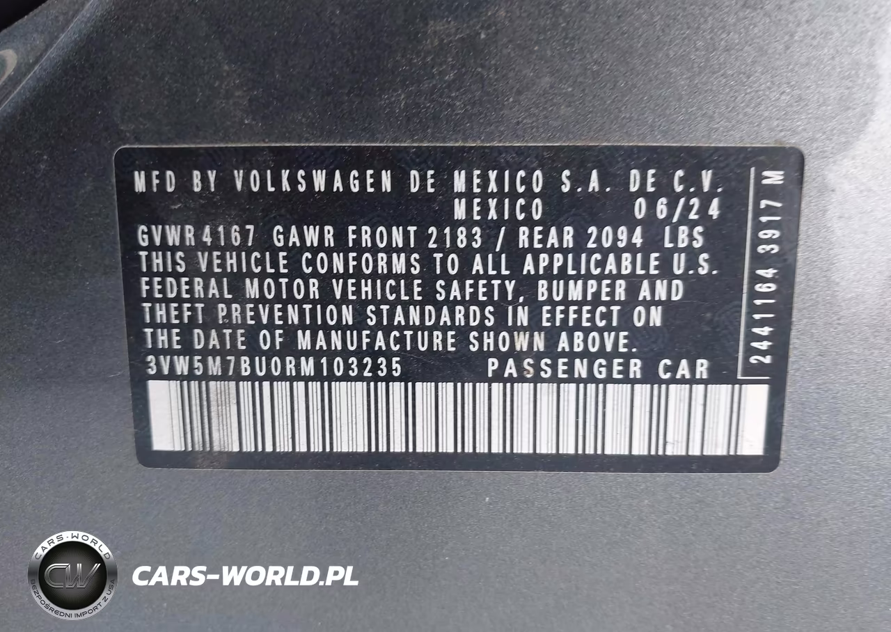 2024 Volkswagen Jetta 1.5T S VIN:3VW5M7BU0RM103235 - 9