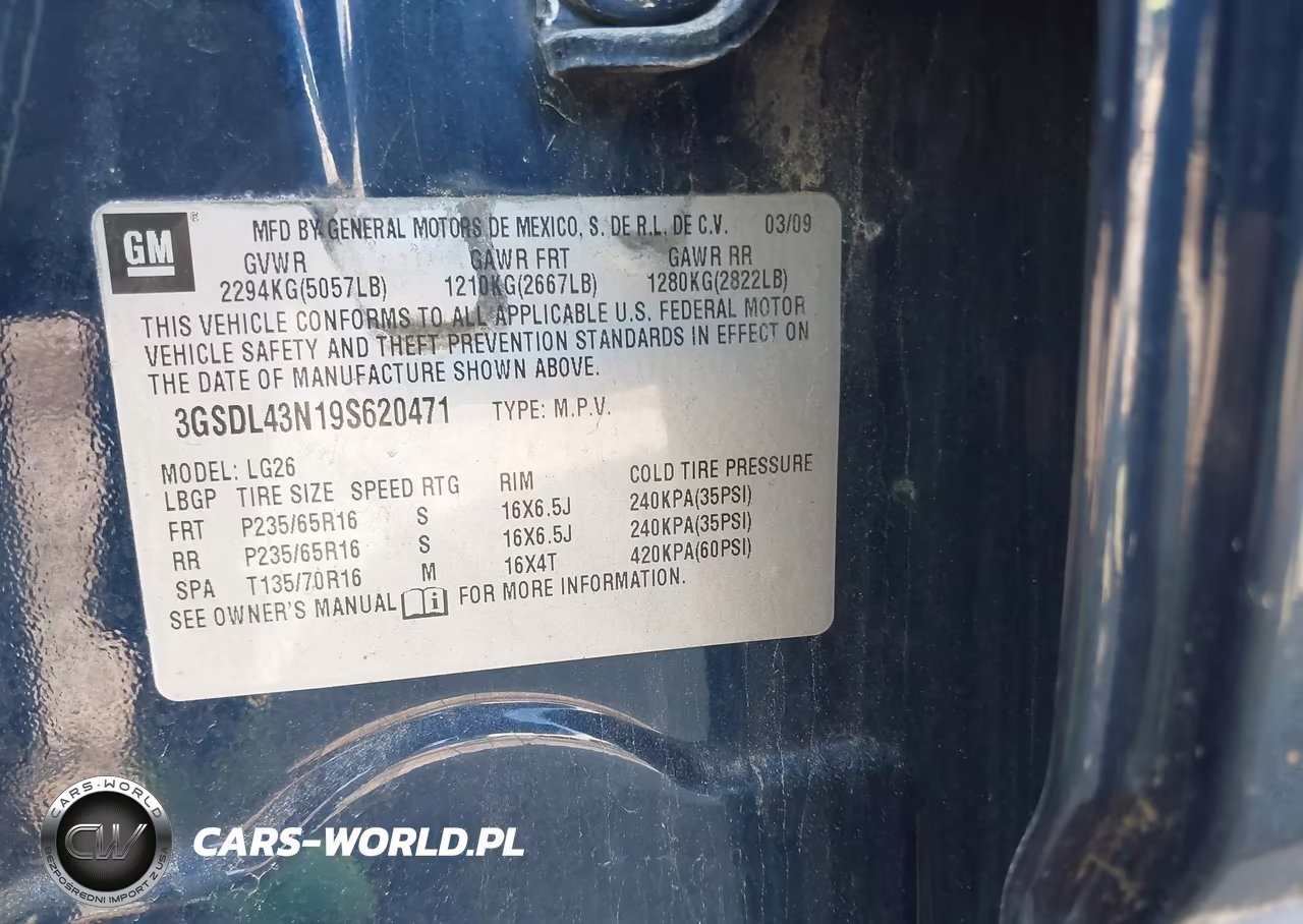 2009 Saturn Vue Xe VIN:3GSDL43N19S620471 - 9