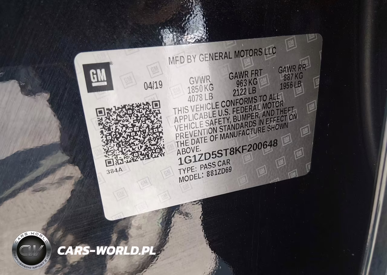 2019 Chevrolet Malibu Lt VIN:1G1ZD5ST8KF200648 - 9