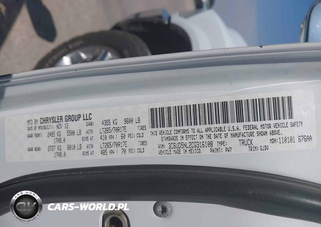 2012 Ram 2500 Laramie VIN:3C6UD5NL2CG316108 - 9
