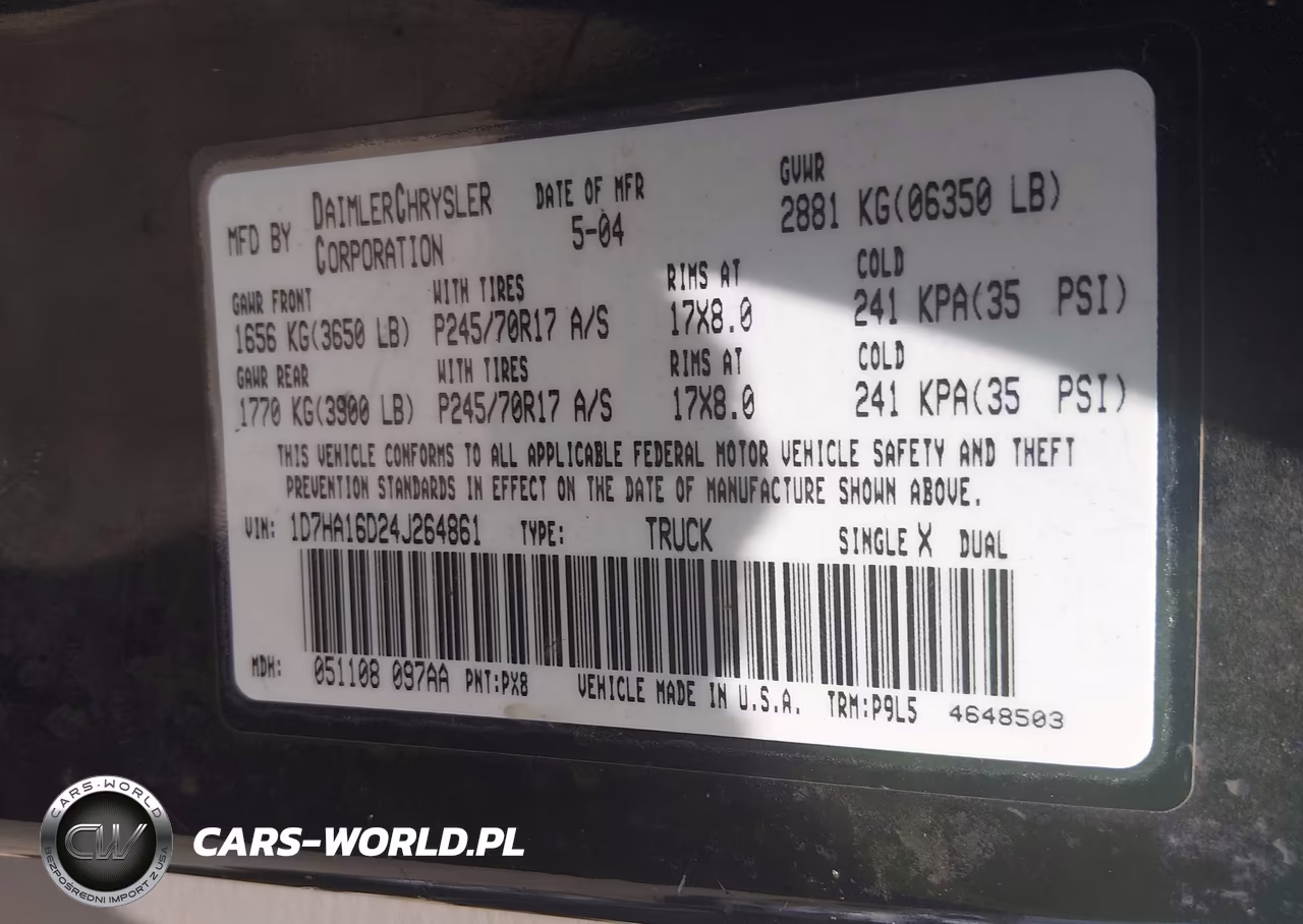 2004 Dodge Ram 1500 St VIN:1D7HA16D24J264861 - 9