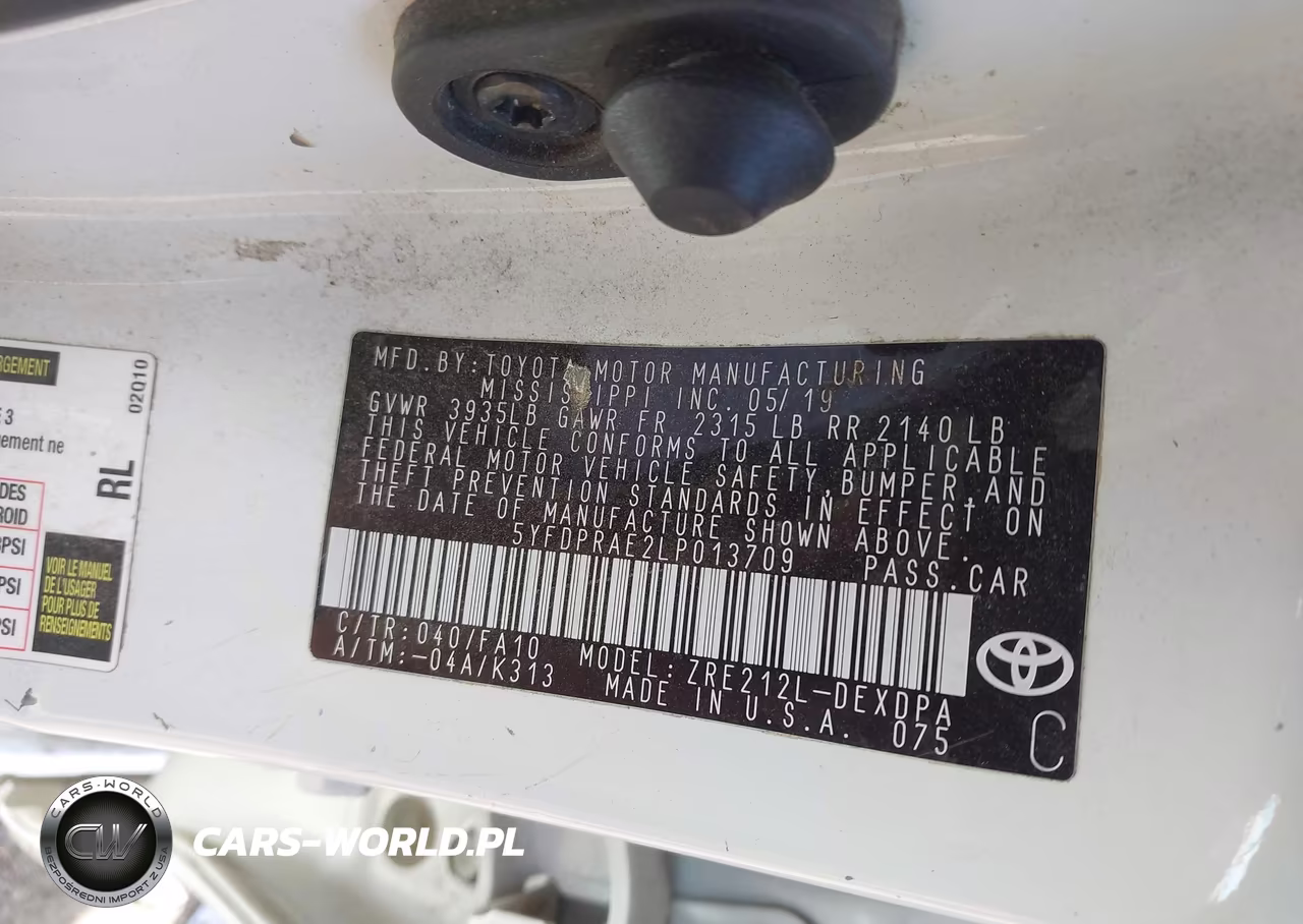 2020 Toyota Corolla L VIN:5YFDPRAE2LP013709 - 9
