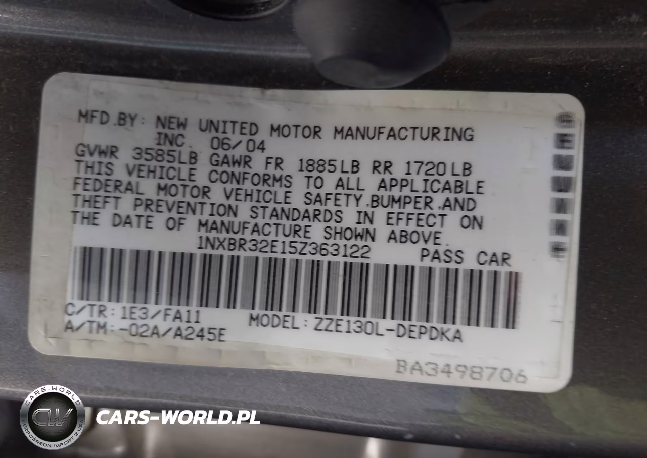 2005 Toyota Corolla Ce VIN:1NXBR32E15Z363122 - 9