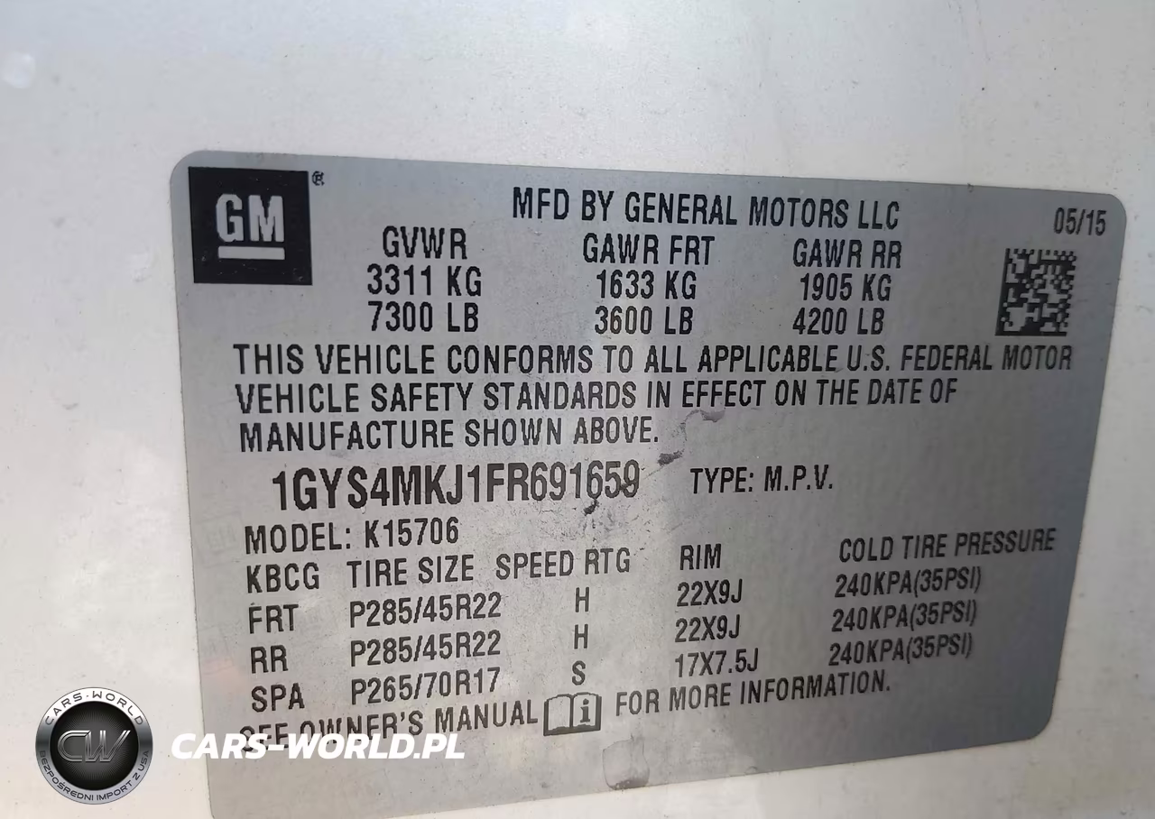 2015 Cadillac Escalade Luxury VIN:1GYS4MKJ1FR691659 - 9