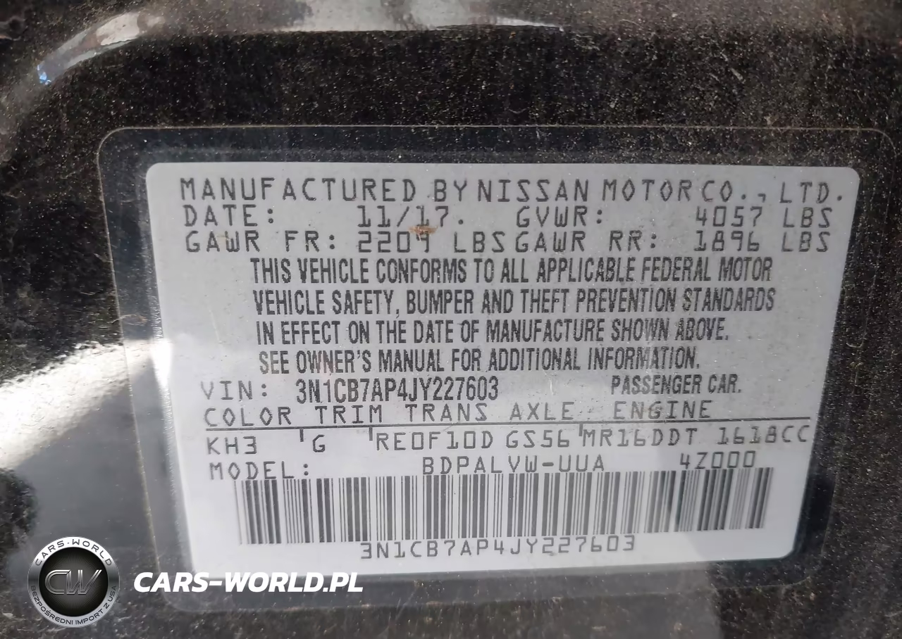 2018 Nissan Sentra Nismo VIN:3N1CB7AP4JY227603 - 9