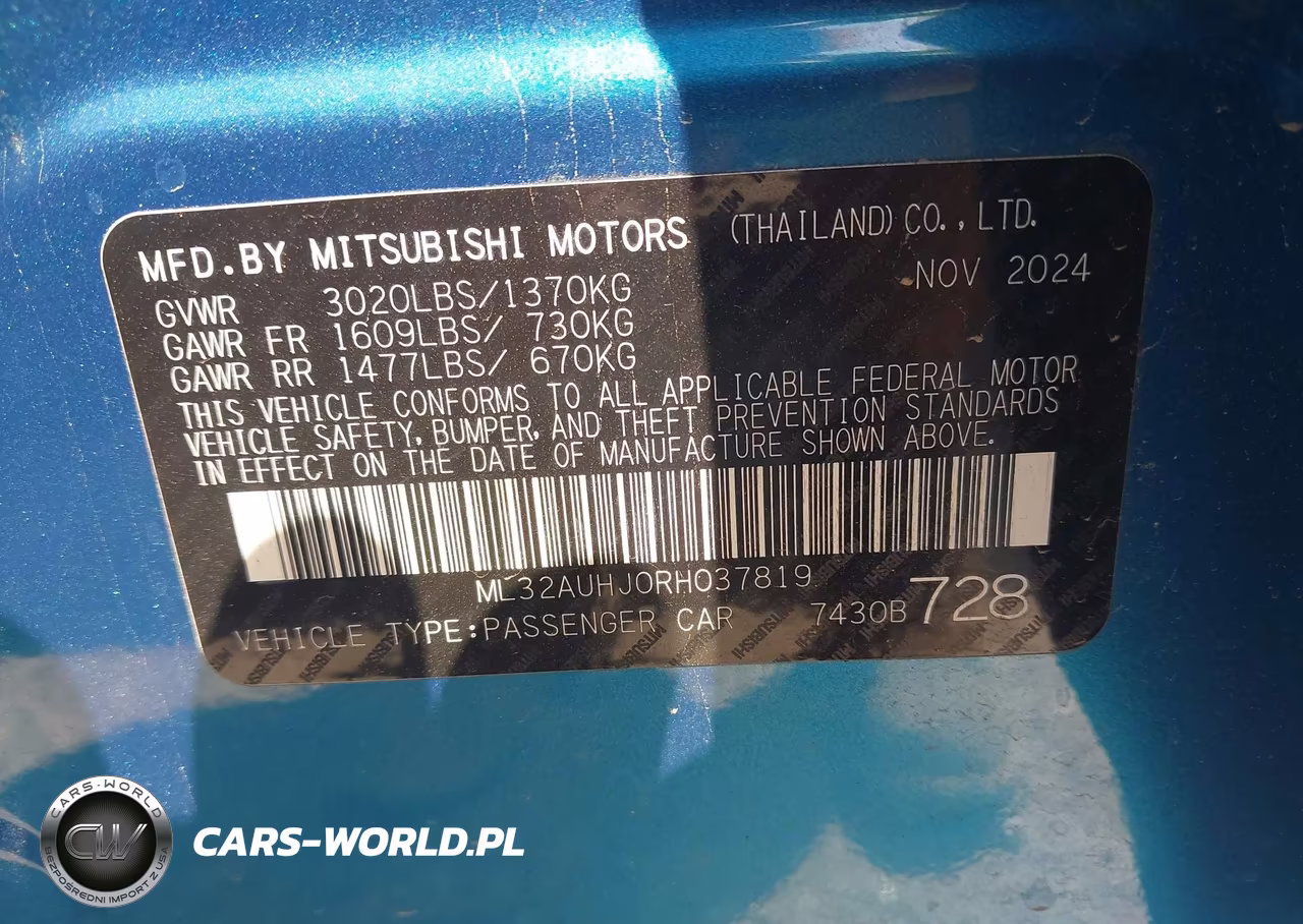 2024 Mitsubishi Mirage Es-Le VIN:ML32AUHJ0RH037819 - 9