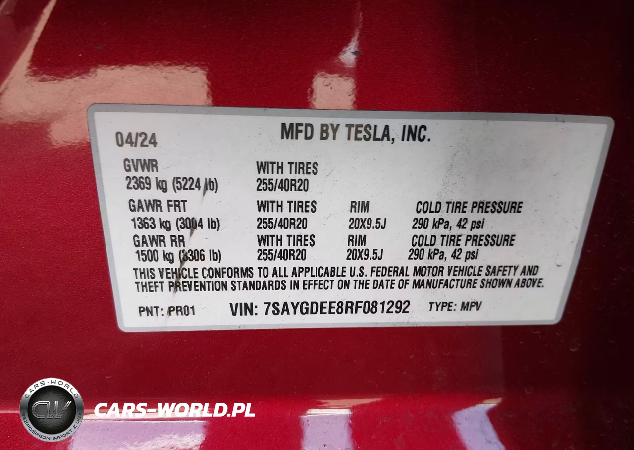 2024 Tesla Model Y Long Range Dual Motor All-Wheel Drive VIN:7SAYGDEE8RF081292 - 9