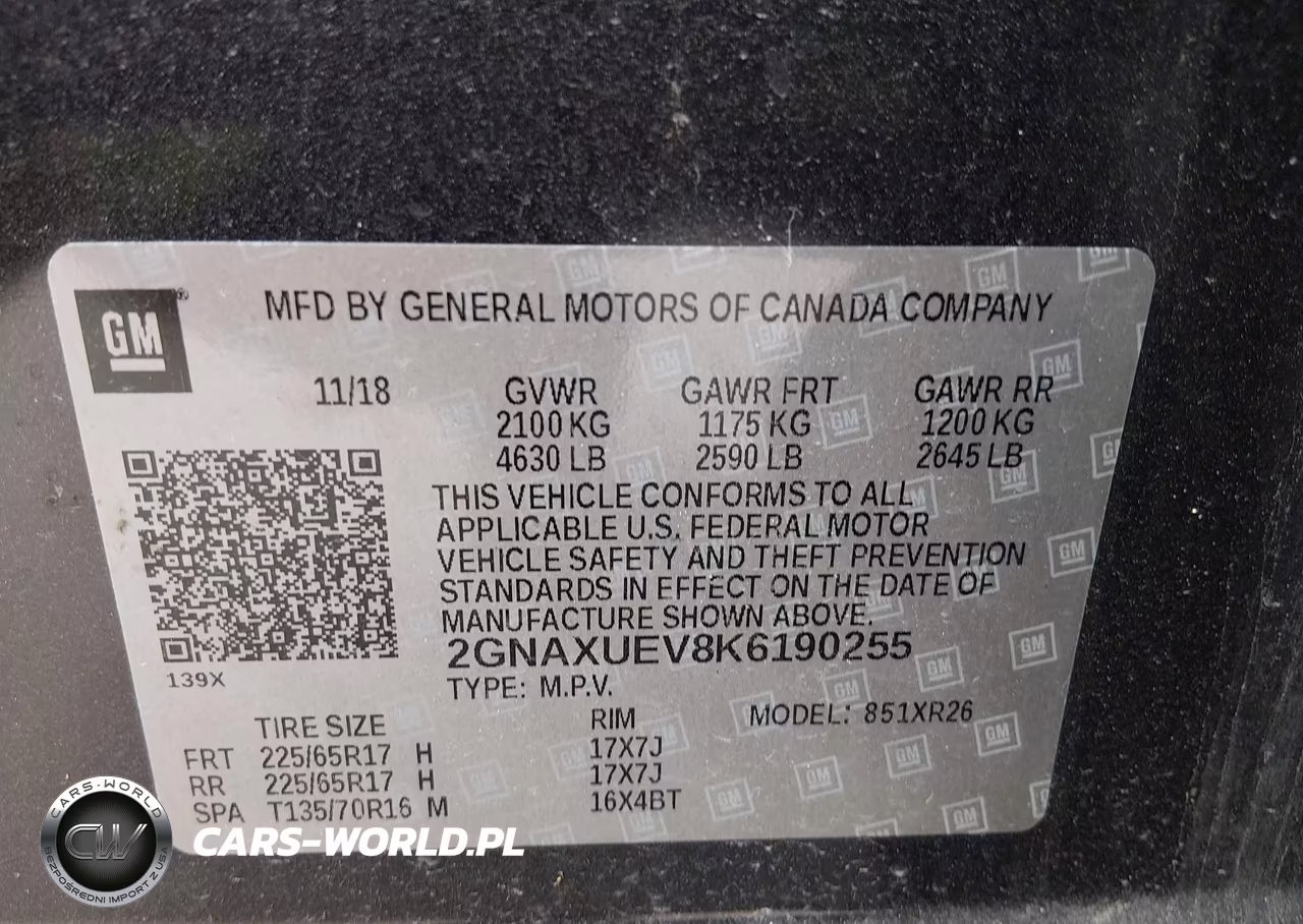 2019 Chevrolet Equinox Lt VIN:2GNAXUEV8K6190255 - 9