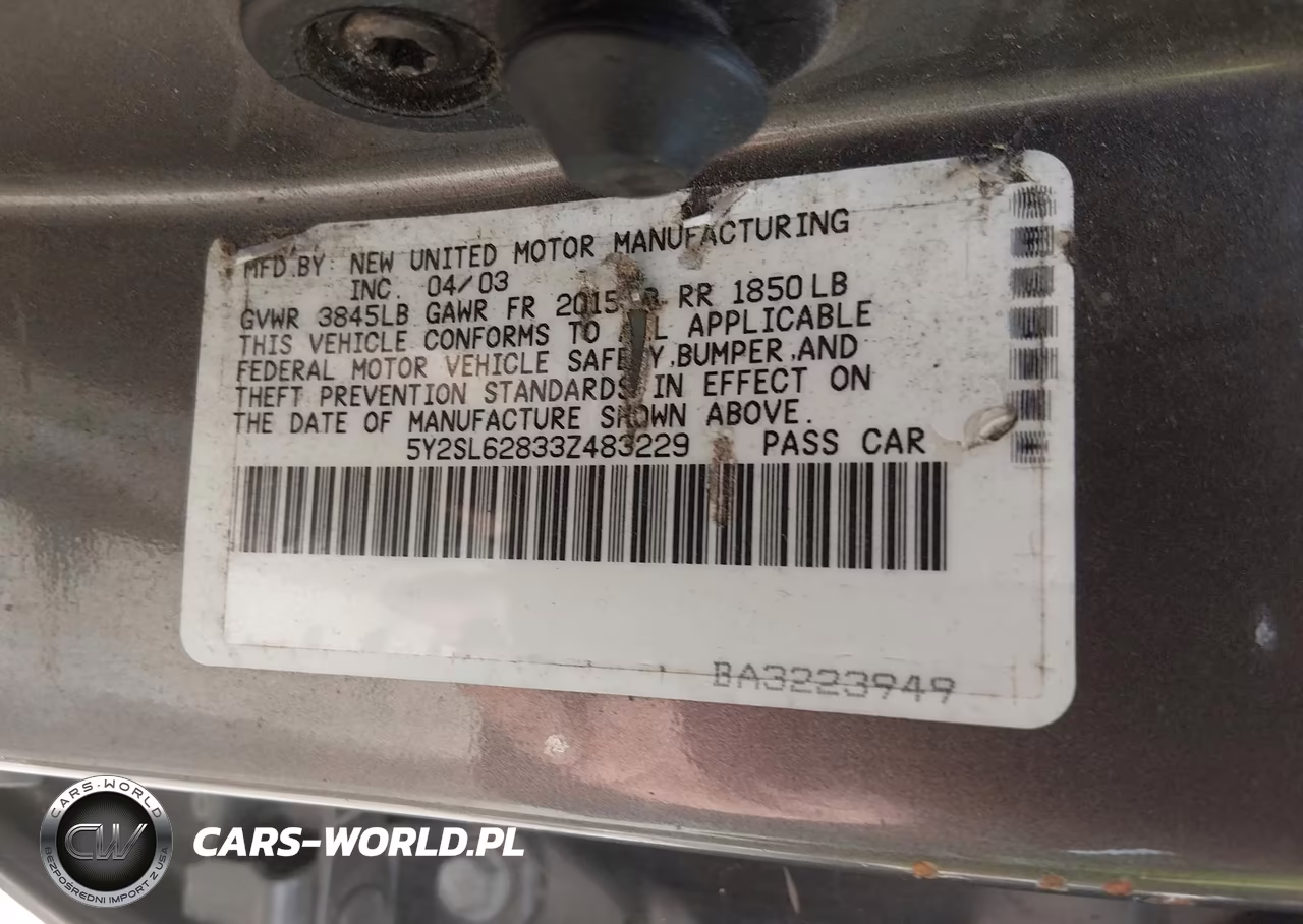 2003 Pontiac Vibe VIN:5Y2SL62833Z483229 - 9