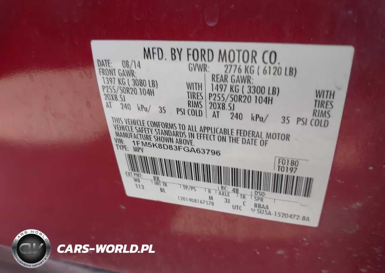 2015 Ford Explorer Xlt VIN:1FM5K8D83FGA63796 - 9
