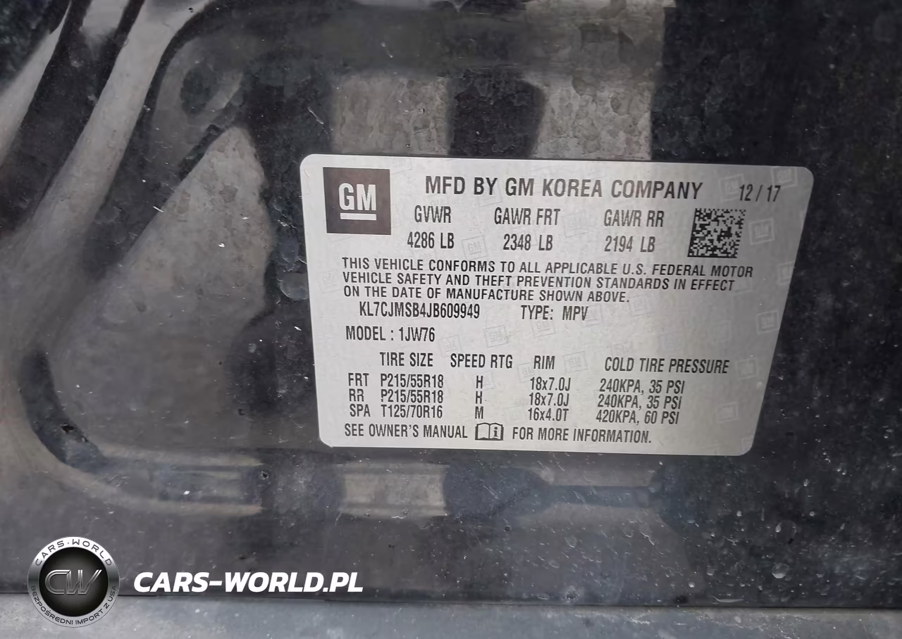2018 Chevrolet Trax Premier VIN:KL7CJMSB4JB609949 - 9