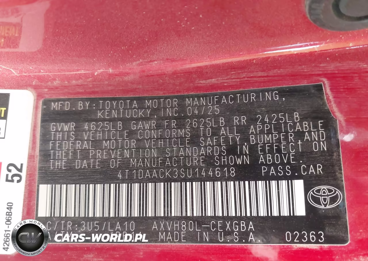 2025 Toyota Camry Xle VIN:4T1DAACK3SU144618 - 9