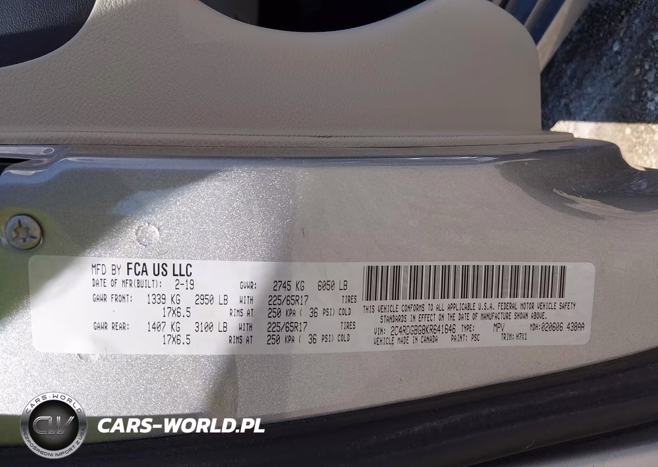 2019 Dodge Grand Caravan Se VIN:2C4RDGBG8KR641646 - 9